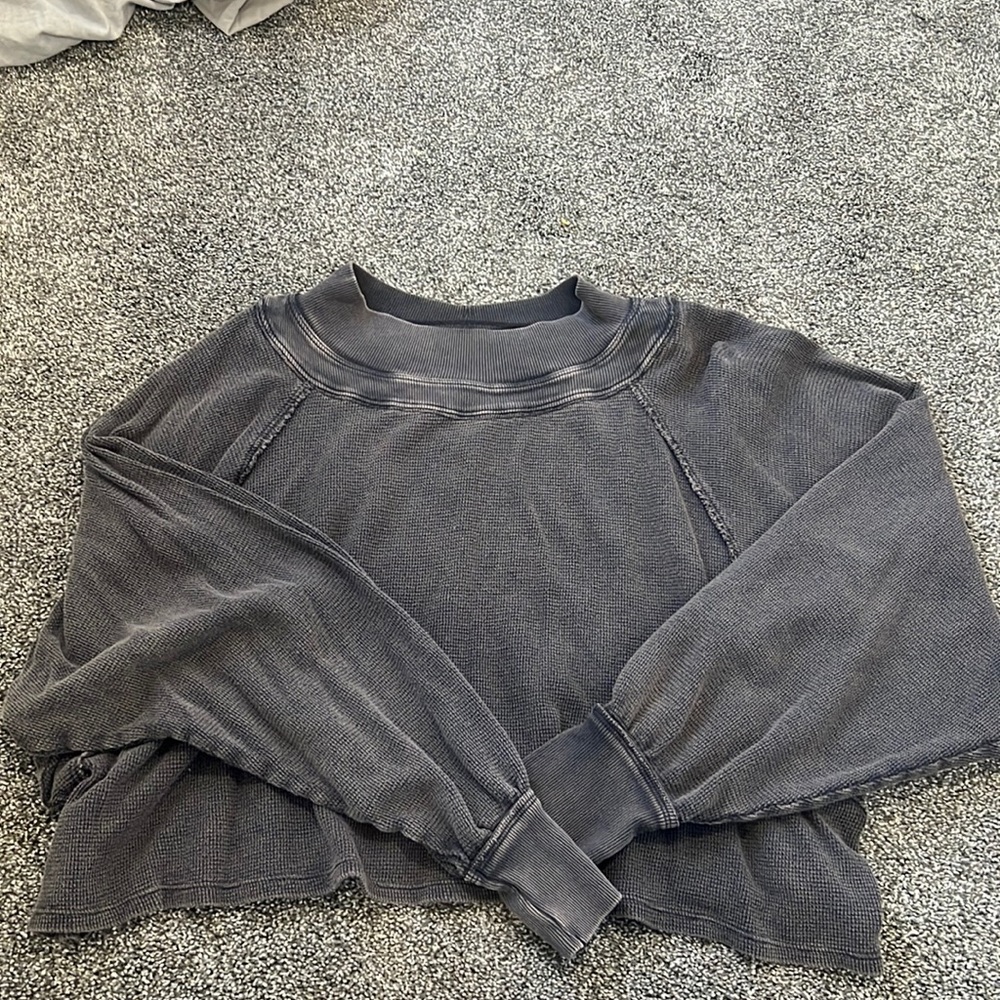 Free People Waffle knit top